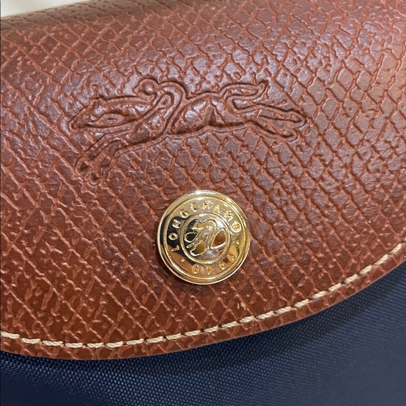 Longchamp Brown and Navy Mini Handbag - Picture 4 of 14